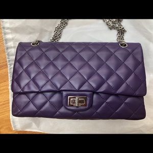 Chanel 2.55 277 jumbo size  purple flap